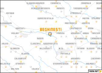 map of Beghineşti