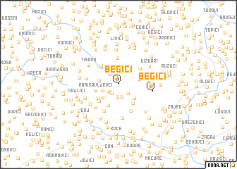 map of Begići