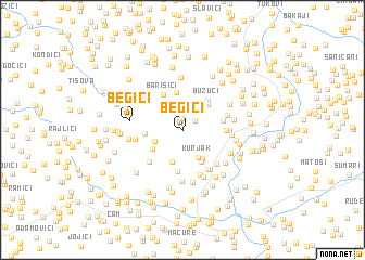 map of Begići