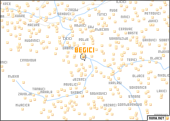 map of Begići
