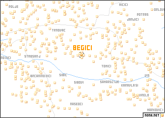 map of Begići