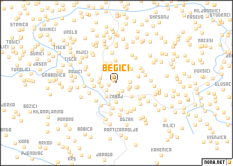 map of Begići