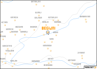map of Beğijni