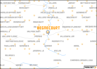 map of Begnécourt