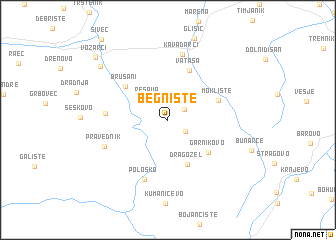 map of Begnište