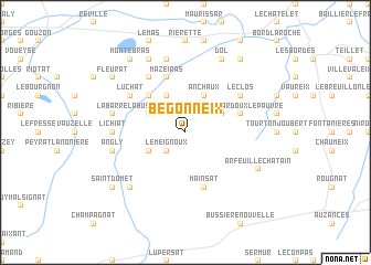 map of Bégonneix
