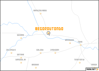 map of Bégorou Tondo