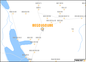 map of Bégoudoubé