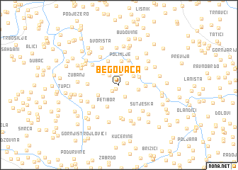 map of Begovača