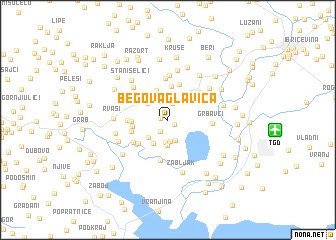 map of Begova Glavica