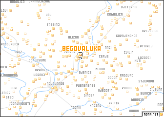 map of Begova Luka