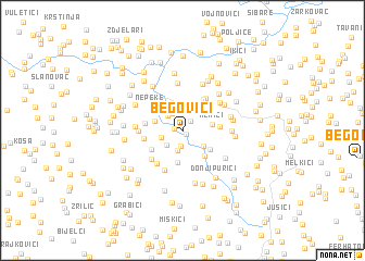 map of Begovići