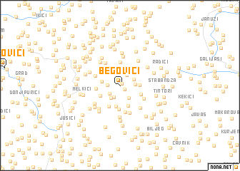 map of Begovići