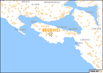 map of Begovići