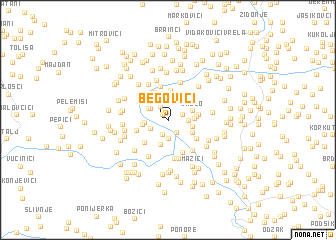 map of Begovići