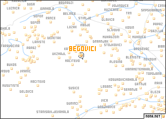 map of Begovići