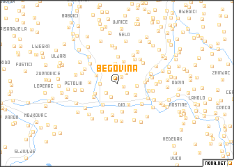 map of Begovina