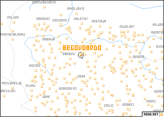 map of Begovo Brdo