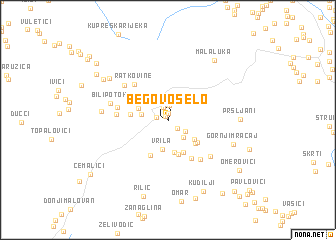 map of Begovo Selo