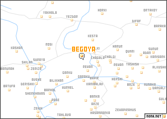 map of Bēgōya