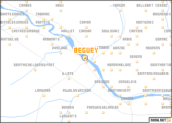 map of Béguey