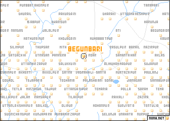 map of Begunbāri