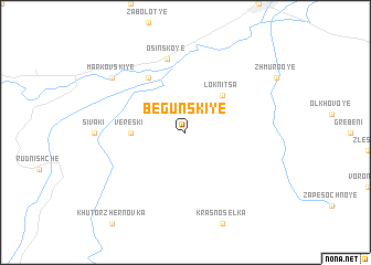 map of Begunskiye