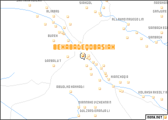 map of Behābād-e Qobāsīāh