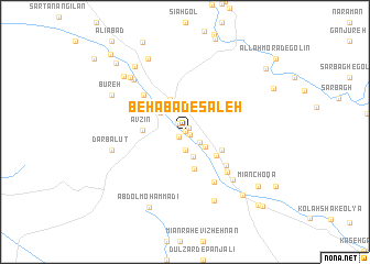 map of Behābād-e Şāleḩ