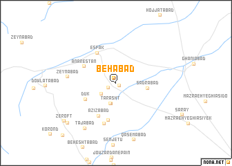 map of Behābād