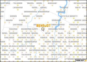 map of Behājot