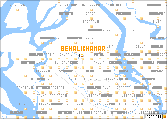 map of Behāli Khāmār