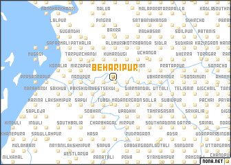 map of Behāripur