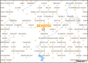 map of Běhařov