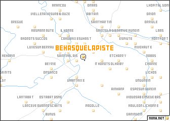 map of Béhasque-Lapiste