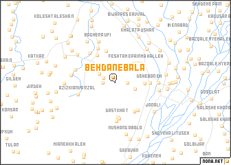 map of Behdān-e Bālā