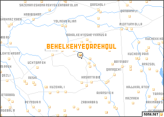map of Behelkeh-ye Qareh Qūl