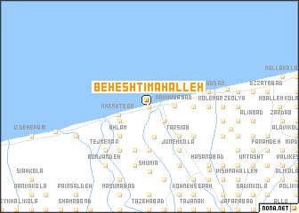 map of Beheshtī Maḩalleh