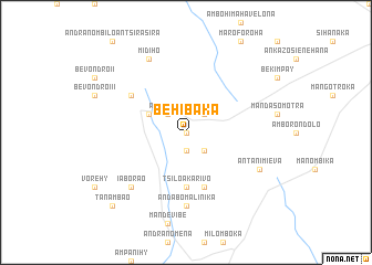 map of Behibaka