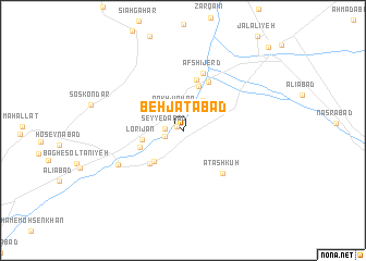 map of Behjatābād