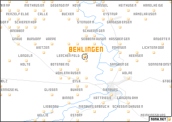 map of Behlingen