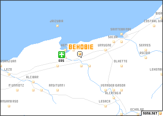 map of Béhobie