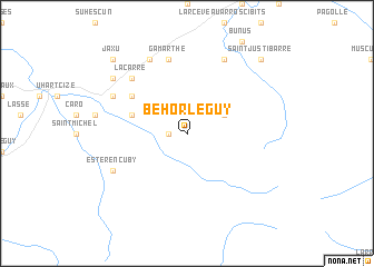 map of Béhorléguy