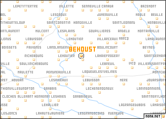 map of Béhoust