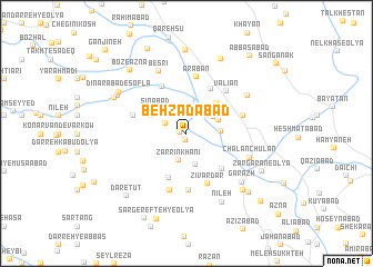 map of Behzādābād