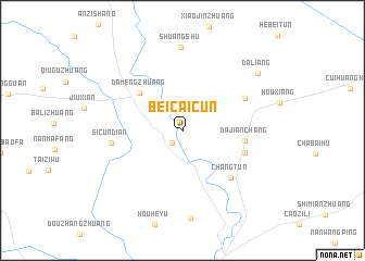 map of Beicaicun