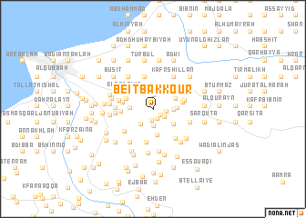 map of Beït Bakkour