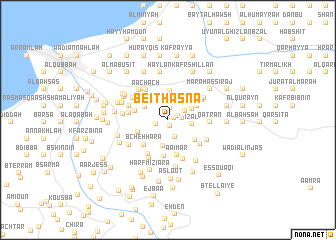 map of Beït Hasna