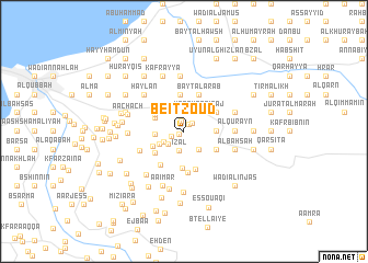 map of Beït Zoûd