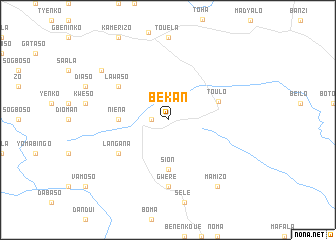 map of Békan